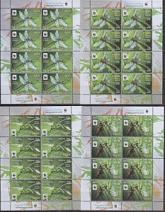 Беларусь, 2010, Стрекозы, WWF,  4 листа